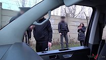 Hardcore action in driving van interrupted by r... Konulu Porno
