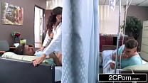 horny big tits nurse fucking both of her patients Konulu Porno