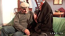 Old nun fucked and sodomized by Grandpa and his... Konulu Porno