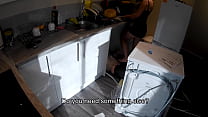 horny wife seduces a plumber in the kitchen while her husband at work min Konulu Porno