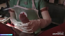 rubbernurse agnes jade green clinic nurse dress with mask gloves clear pvc apron blowjob handjob a little spanking analfisting and final cumshot min Konulu Porno