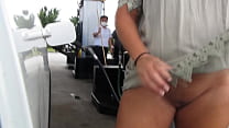 Trina showing no panties upskirt while pumping ... Konulu Porno