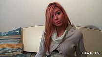 young petite redhead stripped in interracial threesome for her porn casting min Konulu Porno