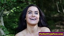 Outdoors teen beauty cocksucks till facial Konulu Porno