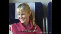 Czech streets Blonde girl in train Konulu Porno