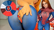 mary jane from spider man cosplay feat the wheel of sex game blowjob big tits bouncng and buttplug try not to cum min Konulu Porno