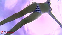 amazing underwater bikini show elegant flexible babe swimming underwater in the pool min Konulu Porno