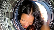 stepmother gets stuck in the washing machine and stepson can t resist and fucks min Konulu Porno