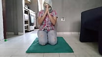 real in hijab and jeans praying and then masturbating her creamy squirting pussy to orgasm min Konulu Porno
