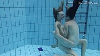 Two hot lesbians in the pool loving eachother Konulu Porno