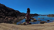 travel nude young russian nudist girl sasha bikeyeva on the wild coast ocean sec Konulu Porno