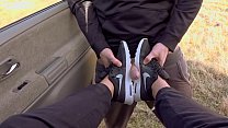 outdoor messy deepthroat in nike airmax and come on sneakers with kate truu min Konulu Porno