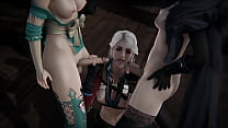 The Witcher Triple Futanari - Ciri has sex with... Konulu Porno