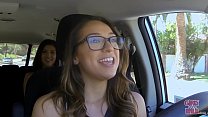 girls gone wild young babe lia suddenly finds herself in the coed cab min Konulu Porno
