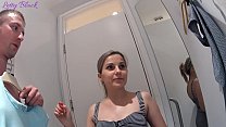 fitting room sex with clothing store consultant ends cum swallow min Konulu Porno