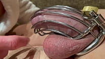 chastity belt first time on his dick and ruined orgasm min Konulu Porno