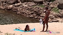 the massive cocked black dude picking up on the nudist beach so easy when you re armed with such a blunderbuss min Konulu Porno