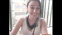 tattooed exhibitionist masturbating on her balcony Konulu Porno