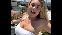 big tit teen almost caught in risky rooftop public masturbation min Konulu Porno