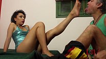 gorgeous brazilian brunette mila nadi teases sub lony with her feet in addicted to feet by lony fetiches min Konulu Porno