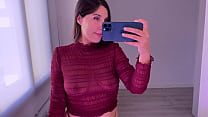 trying on tops with transparencies see through fashion haul in spanish min Konulu Porno