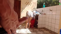 I caught my stepdaughter doing laundry in short... Konulu Porno