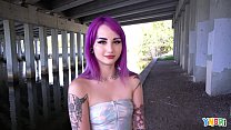 YNGR - Hot Inked Purple Hair Punk Teen Gets Banged Konulu Porno