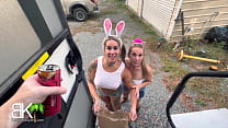 trailer trash stepmom gets stepdaughter a big cock and cumshot with free candy trailer min Konulu Porno