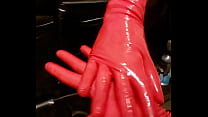 DreamofevolutionVip - Red latex Gloves Konulu Porno