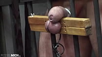 CBT testicle with testicle pillory tied up in t... Konulu Porno