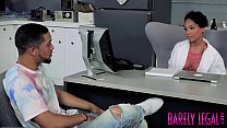 Ebony doctor has her mouth filled with hot cum ... Konulu Porno