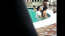 fucking with the boyfriend in the pool Konulu Porno