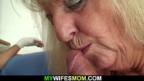 old blonde motherinlaw sucks and rides his huge dick min Konulu Porno