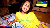 world cup watching with cute thai teen lily koh which we both enjoyed doing min Konulu Porno