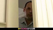 Horny old step dad tricks his son's girl into sex Konulu Porno