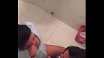 Dominican Lesviana in the public bathroom Konulu Porno