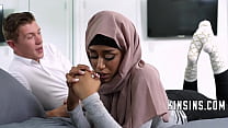 american stepbrother opens up his arabic muslim hijab pious stepsister min Konulu Porno