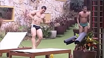 bbb cezar and luan playing ball in swim trunks sec Konulu Porno