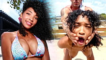 Ebony latina gets fucked outside in the street Konulu Porno