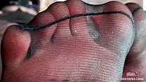 Goddess feet and toes in cute black pantyhose Konulu Porno