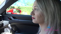cute amateur cecelia taylor going for a ride and giving some roadhead min Konulu Porno