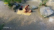 Nude beach sex, voyeurs video taken by a drone Konulu Porno
