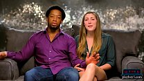 Interracial couple finds blonde for their first... Konulu Porno