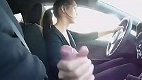 Girl driving a cock while driving in a car Konulu Porno