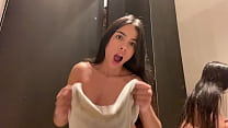 They caught me in the store fitting room squirt... Konulu Porno