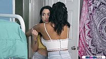 Teen is facesitted by ebony on lesbicamp Konulu Porno