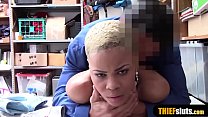 Ebony shoplifter teen gets fucked rough by a ma... Konulu Porno