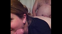 bbw sucks chub while husband fucks her Konulu Porno
