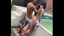 caught in the pool having sex Konulu Porno