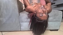 indian upside down dildo gag deepthroat min Konulu Porno